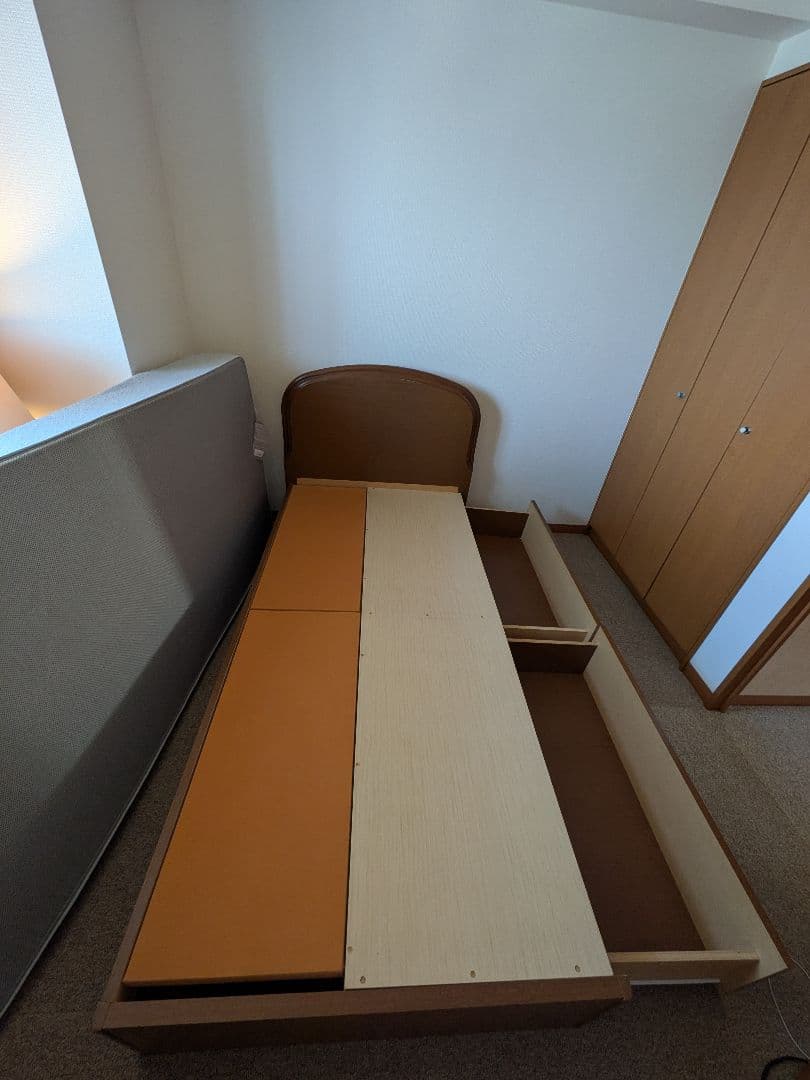 ニトリ　ベッドフレーム　シングル　引き出し付き