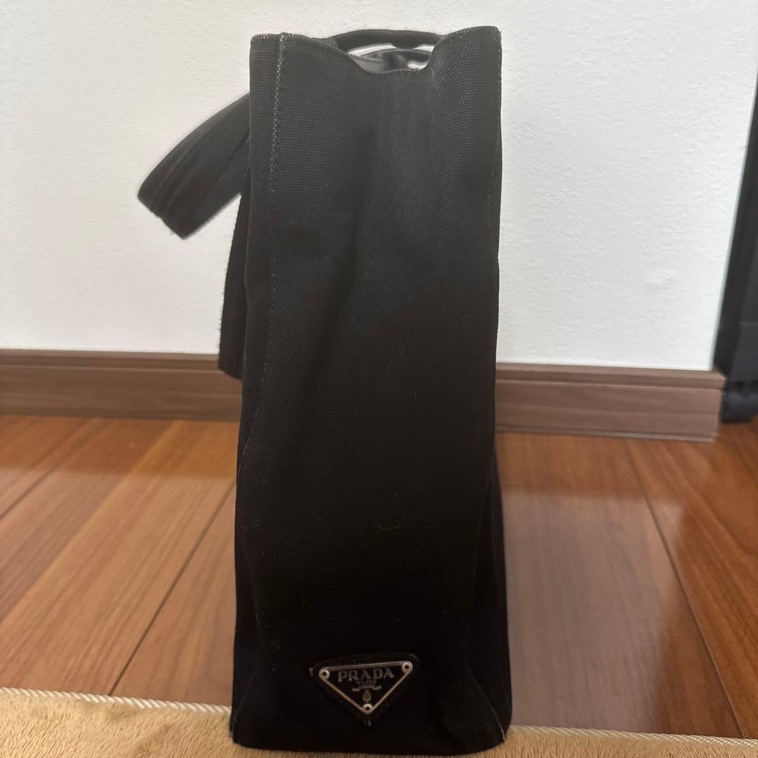 ✨大人気✨PRADA ブラック トートバッグ キャンバス 白タグあり