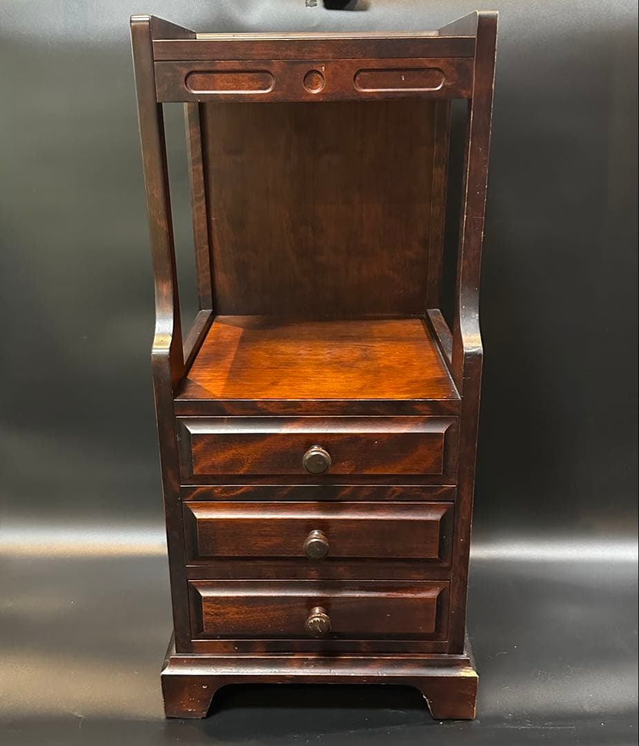 n*3様 神居民芸家具 電話台 棚 引き出し