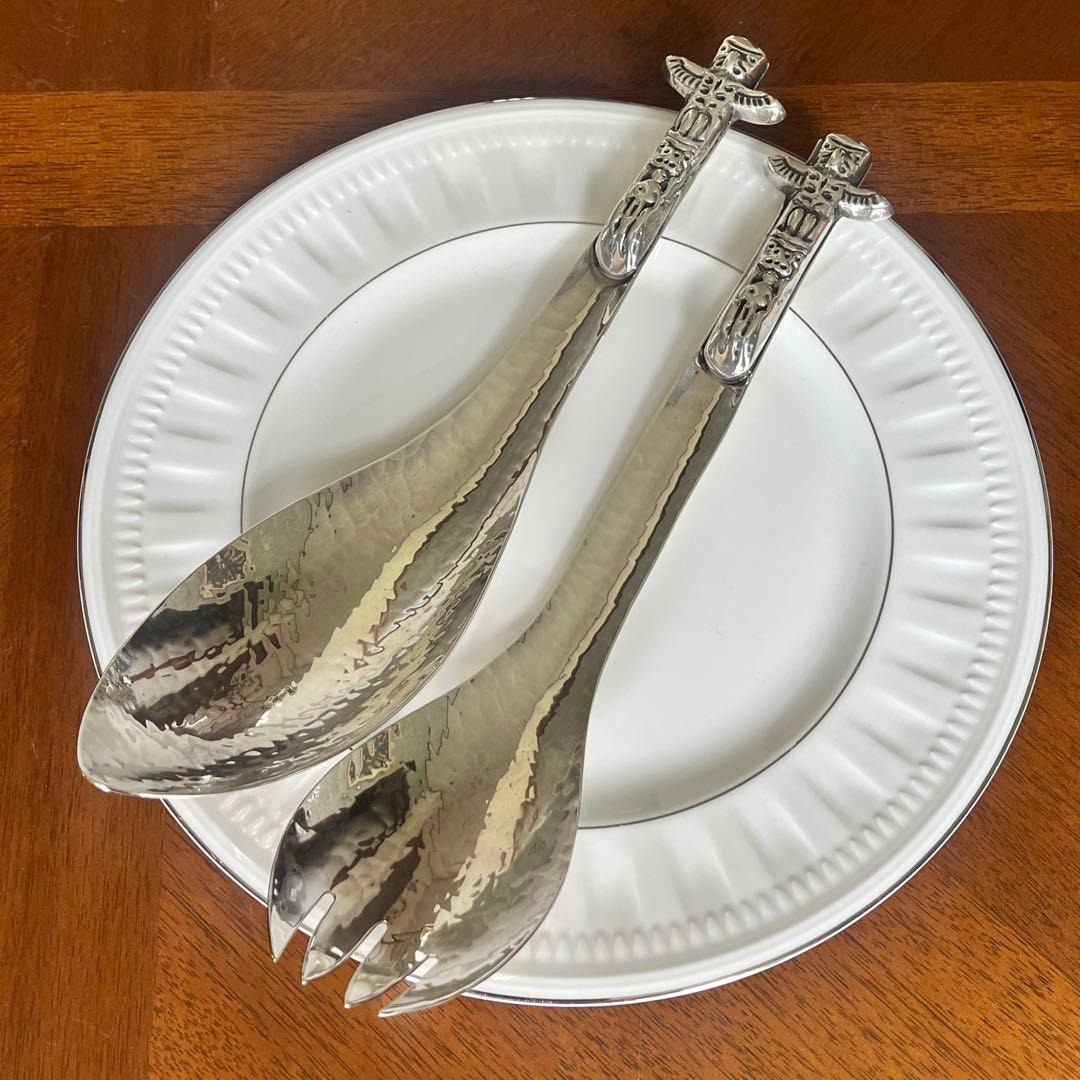 【希少品】カナダJefferies & Co★トーテムモチーフ★サービングセット