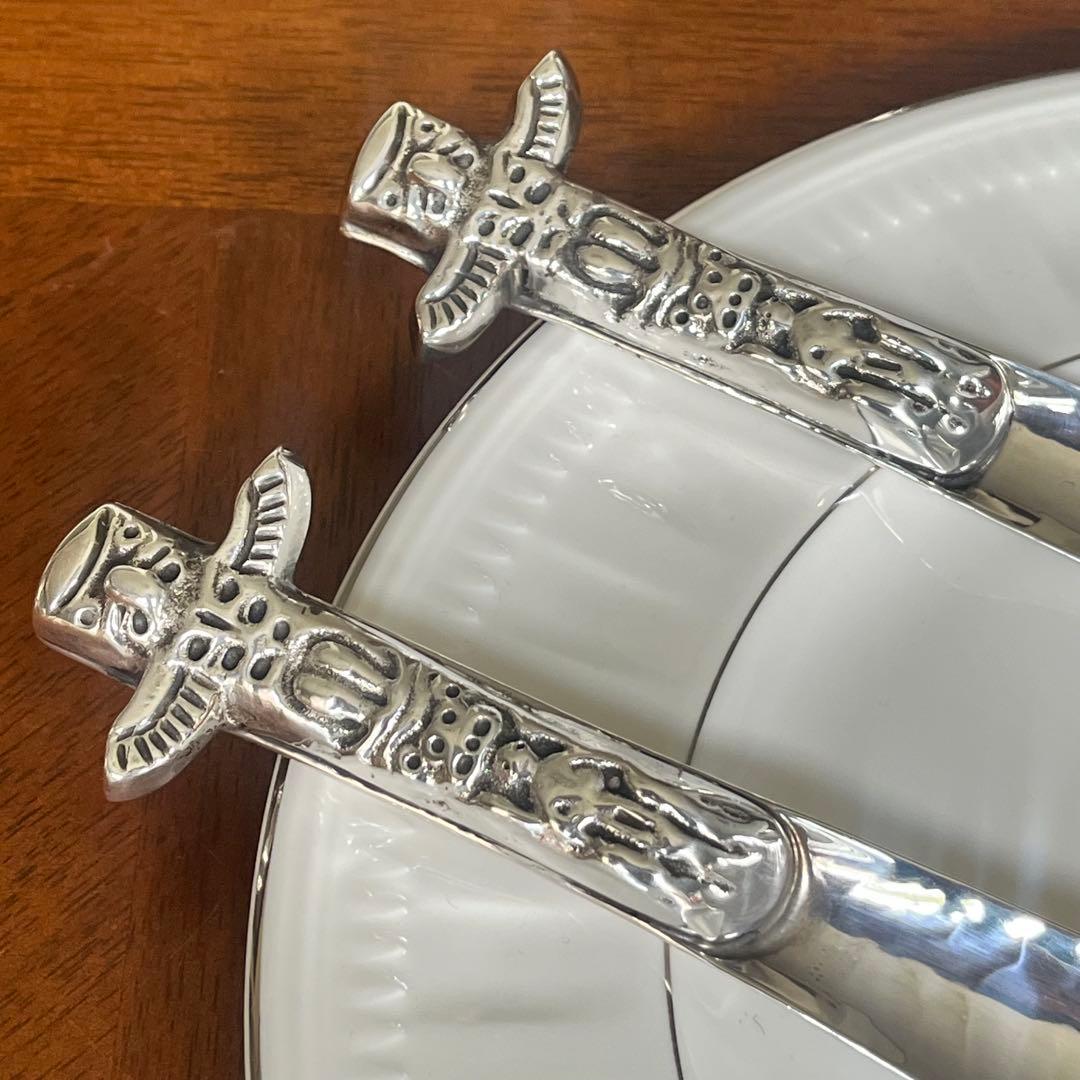 【希少品】カナダJefferies & Co★トーテムモチーフ★サービングセット