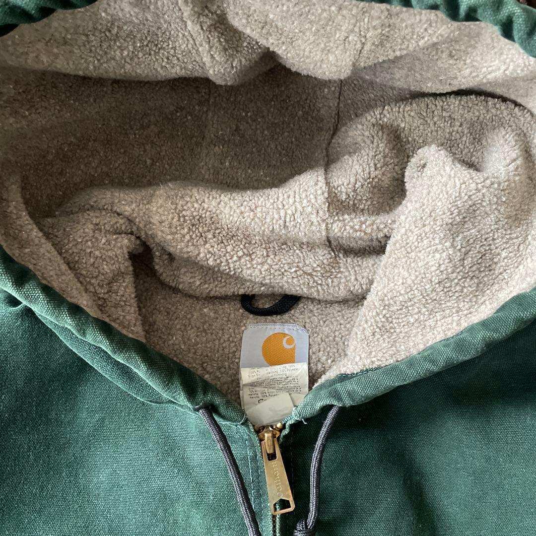 Carhartt ダークグリーン　ジャケット　ボア