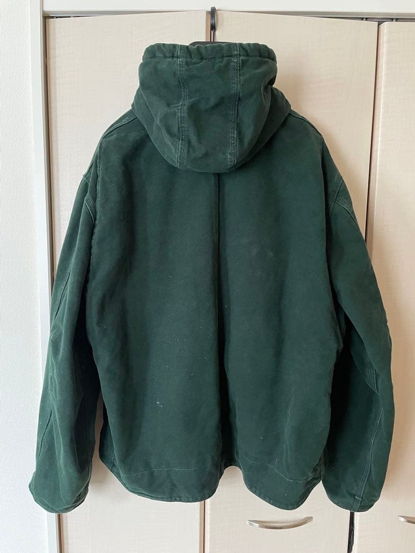 Carhartt ダークグリーン　ジャケット　ボア
