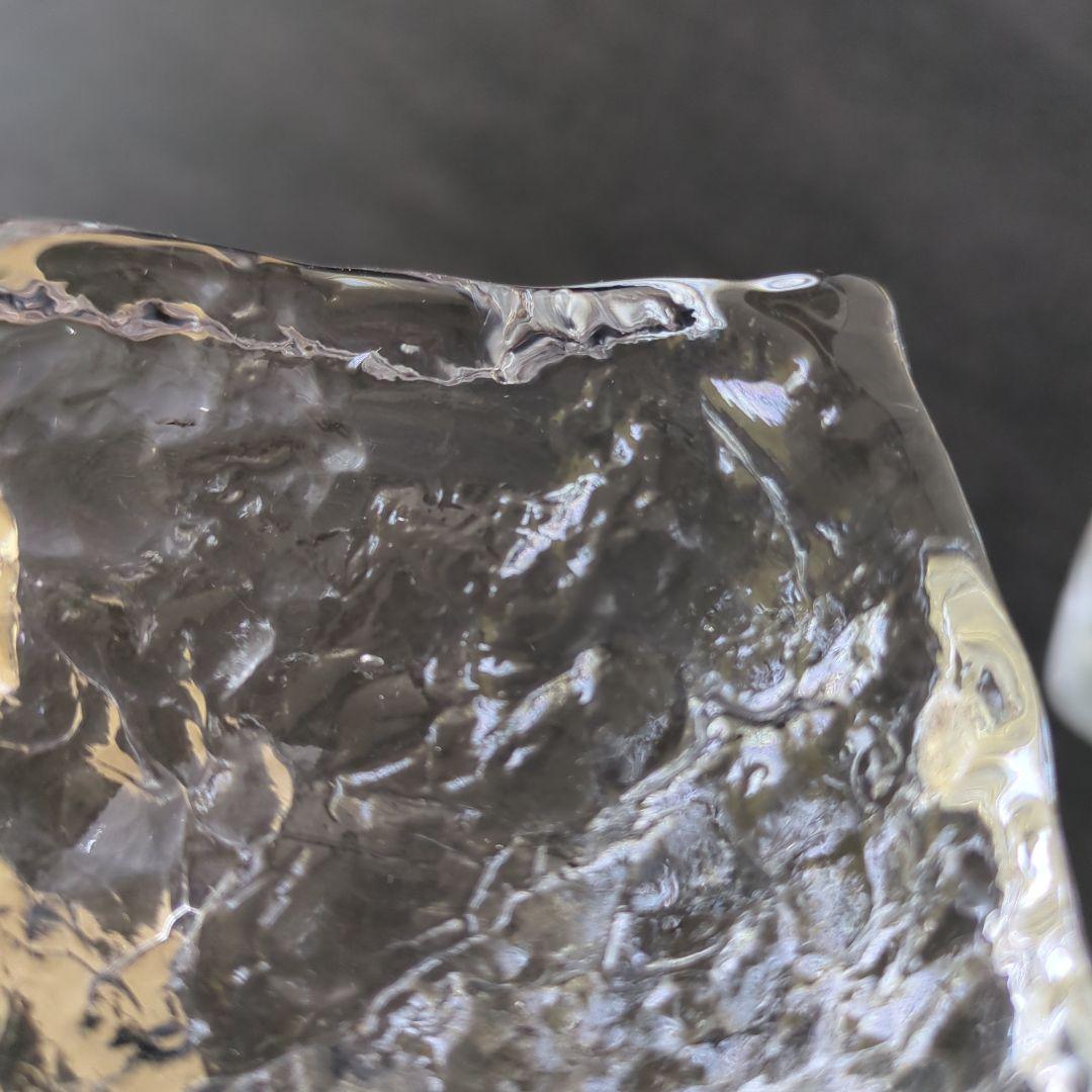 益田芳徳 硝子 石目 小鉢 五客揃 共箱付 ガラス 作家