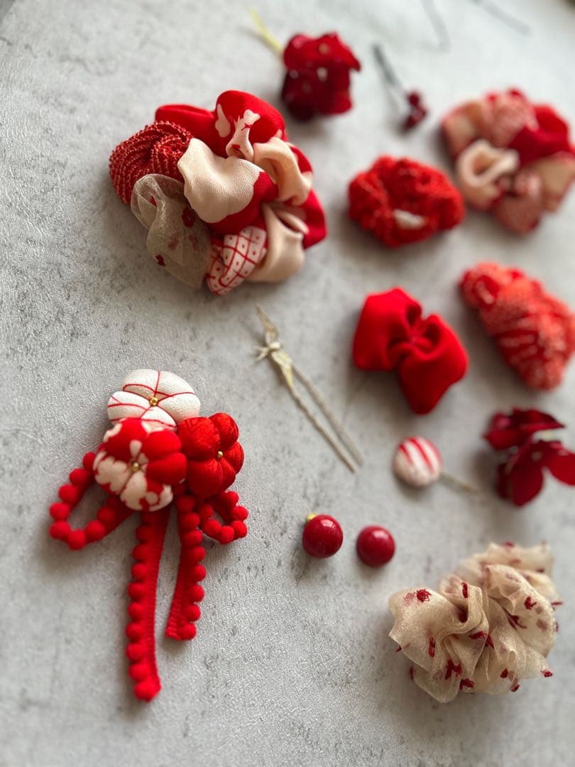 り*様 七五三　七五三髪飾り　ヘッドドレス　着物髪飾り　リメイク髪飾り　031