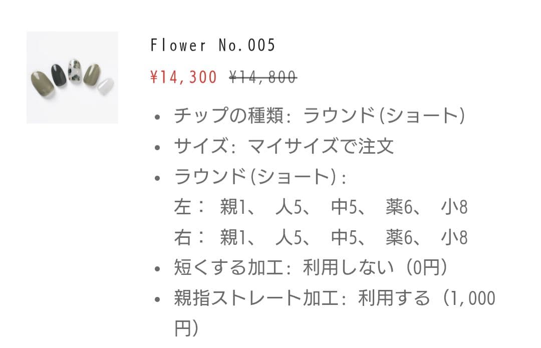 EVER NAIL ネイルチップ Flower No.005
