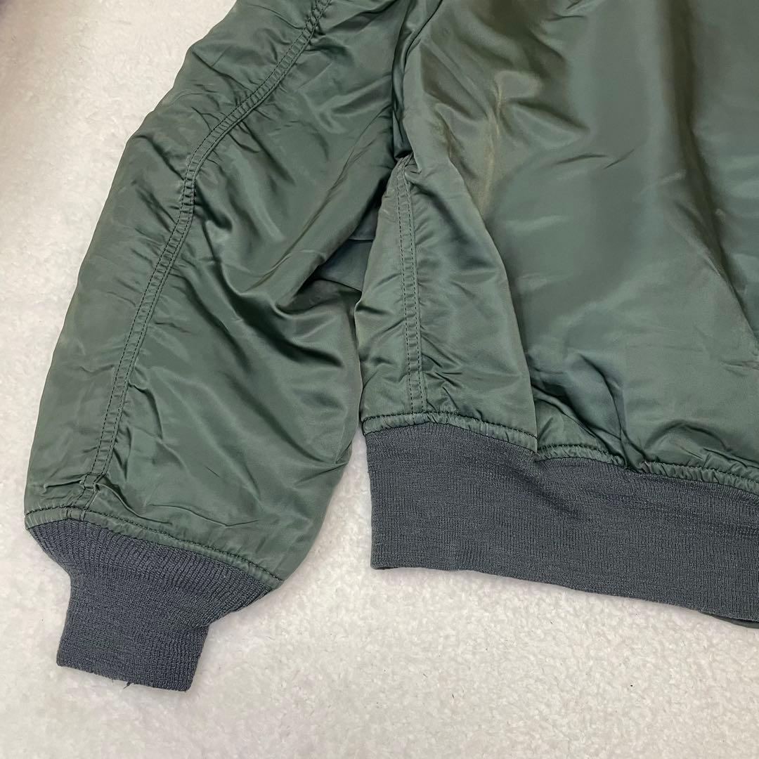 ALPHA アルファ MA-1 フライトジャケット USA XL 90sカーキ