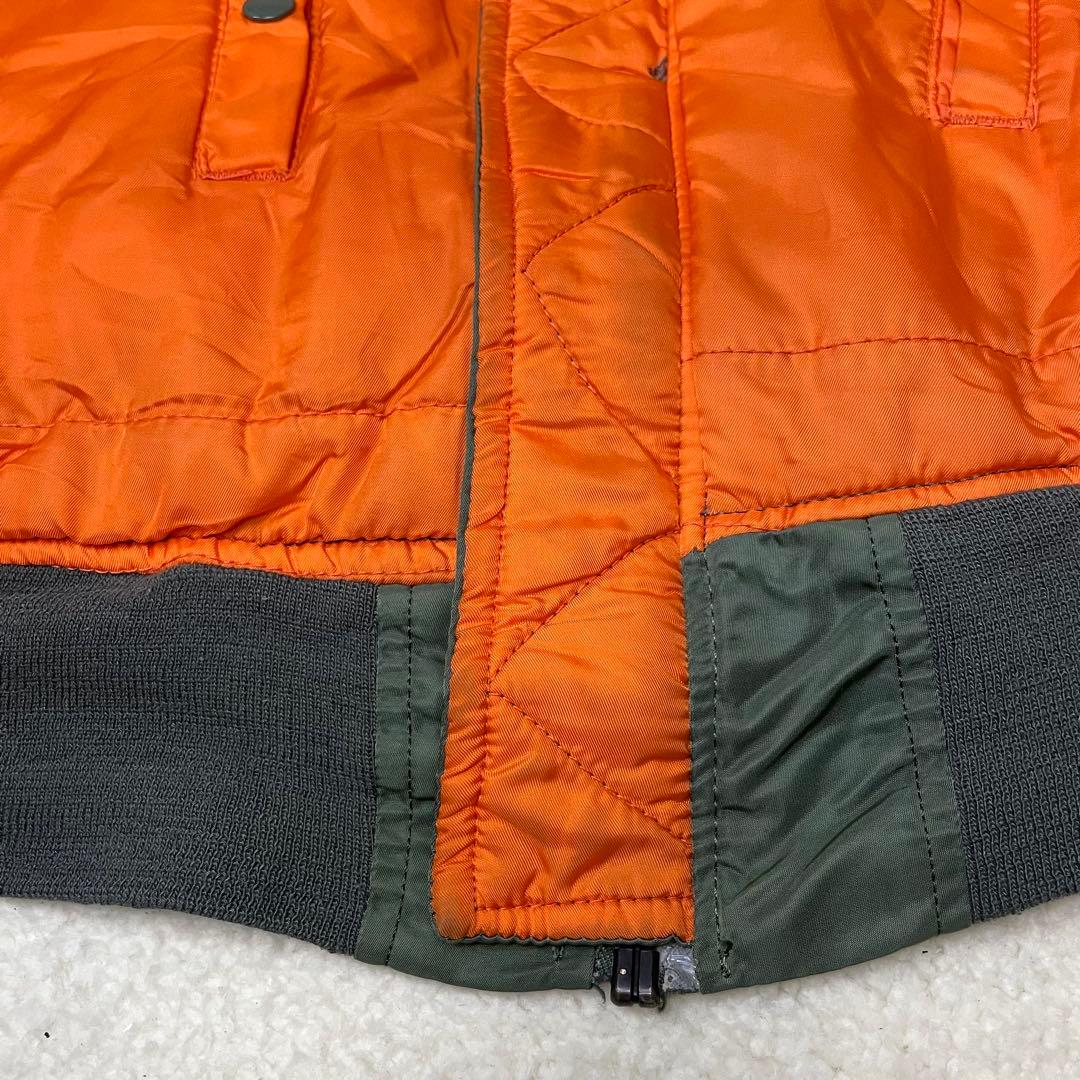 ALPHA アルファ MA-1 フライトジャケット USA XL 90sカーキ