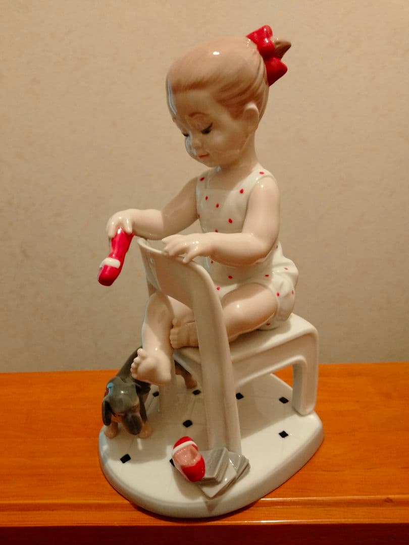 美品 リヤドロ「隠しちゃだめよ！！」