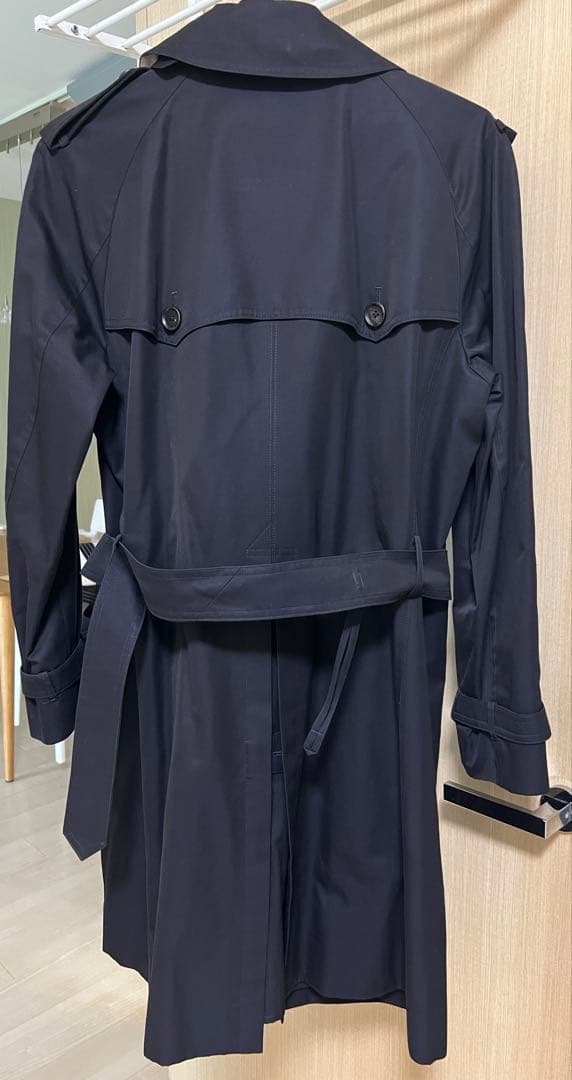 山陽商会100年コートダブルトレンチコート黒L