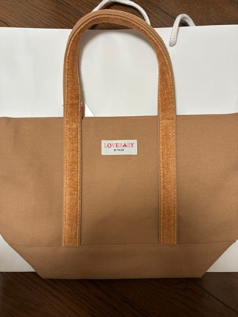 ラブラリー バイ フェイラー オールドテディ ワッペン トートバッグ Lベージュ