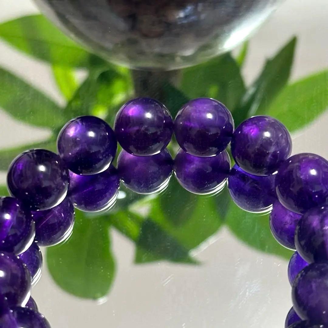 【希少】ウルグアイ アメジスト 11.5mmブレスレット 浄化 濃い 天然石 紫