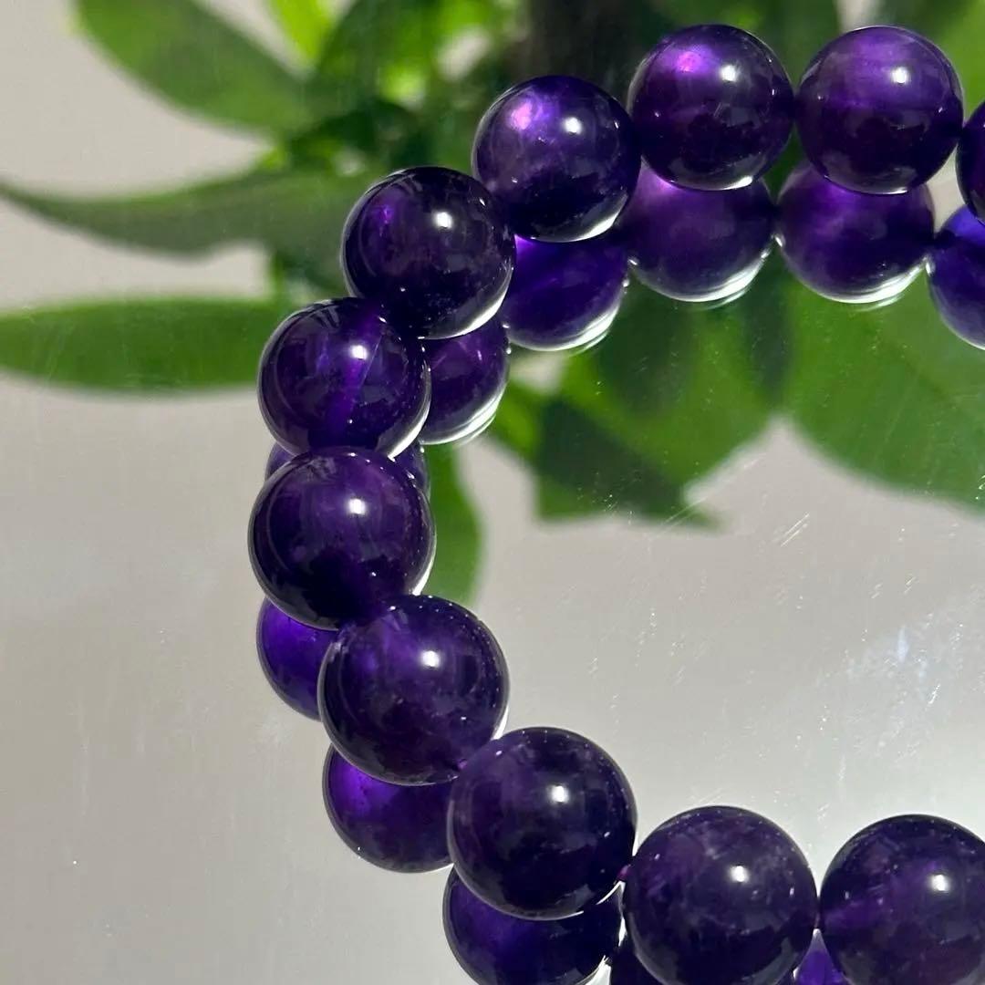【希少】ウルグアイ アメジスト 11.5mmブレスレット 浄化 濃い 天然石 紫