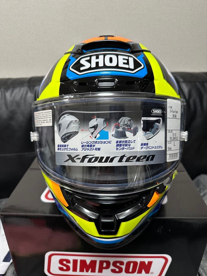 SHOEI X-fourteen L　新品クリアシールド　直接引取OK