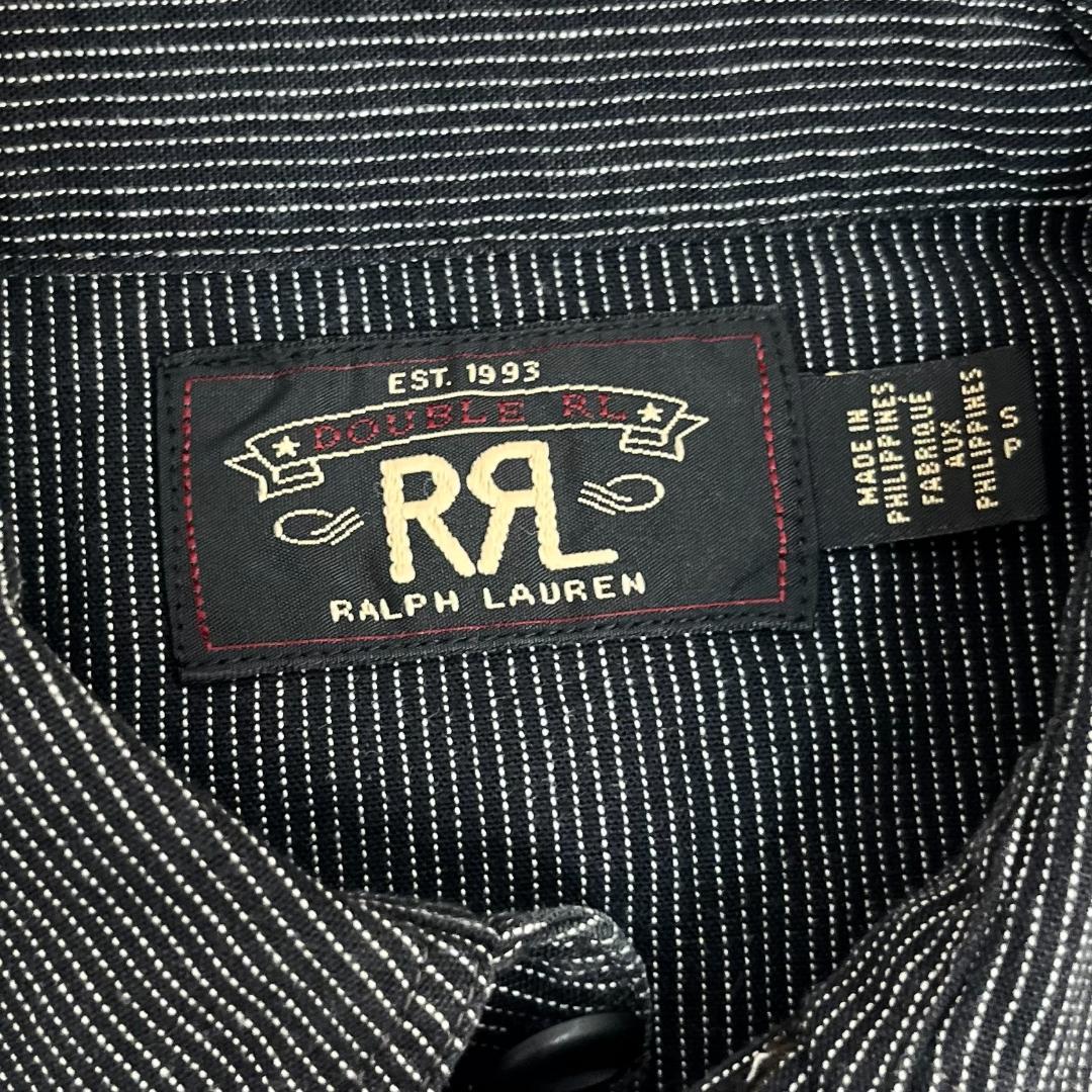RRL Black Pinstriped Work Shirt ストライプシャツ
