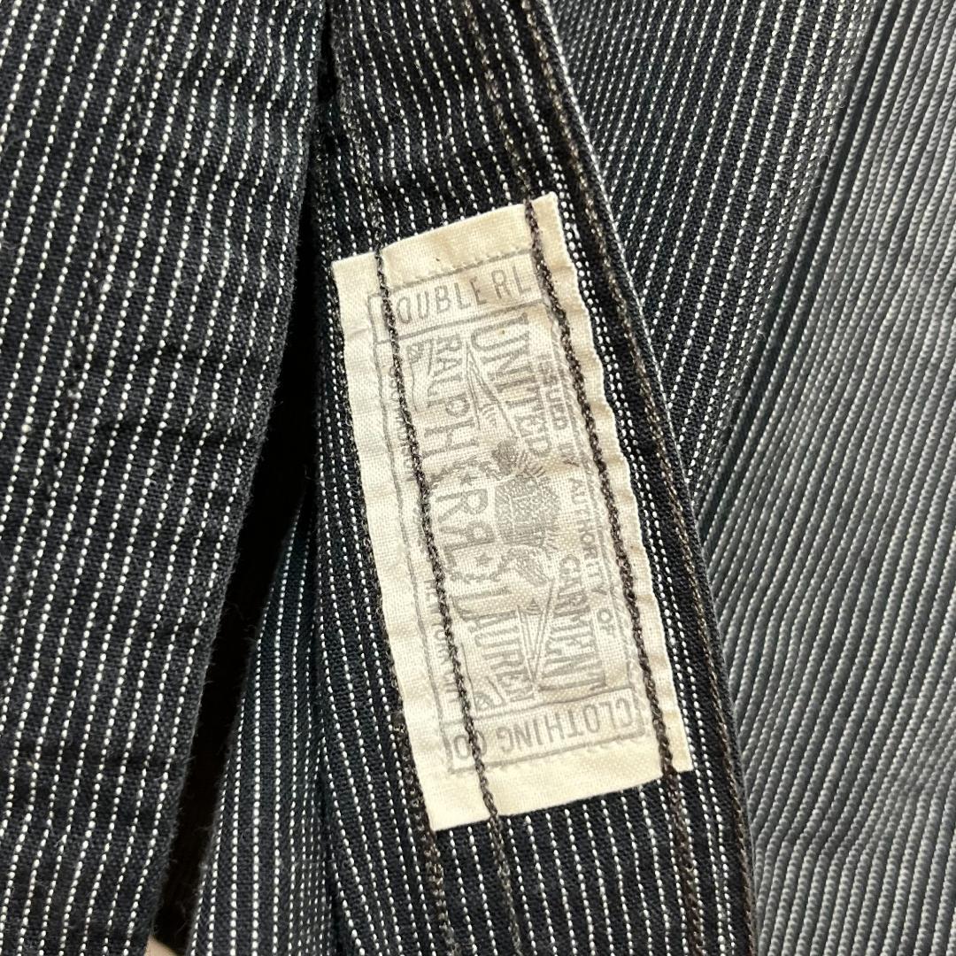 RRL Black Pinstriped Work Shirt ストライプシャツ
