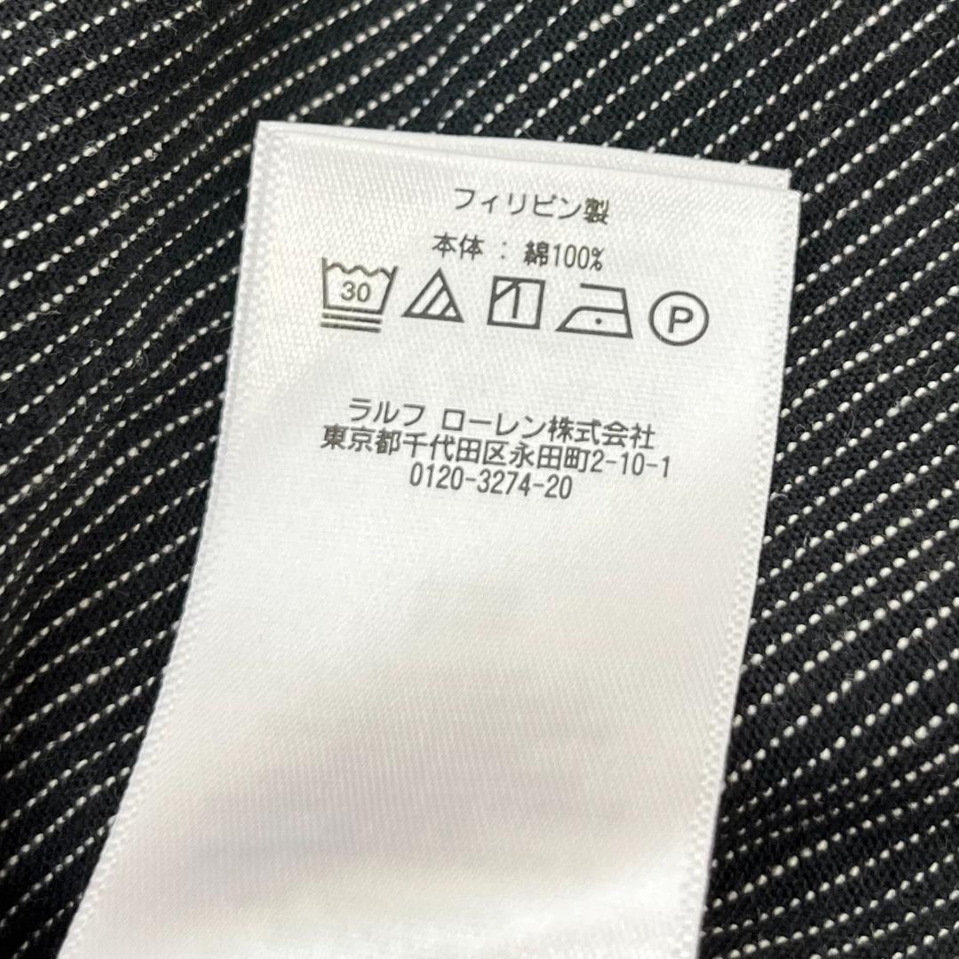 RRL Black Pinstriped Work Shirt ストライプシャツ