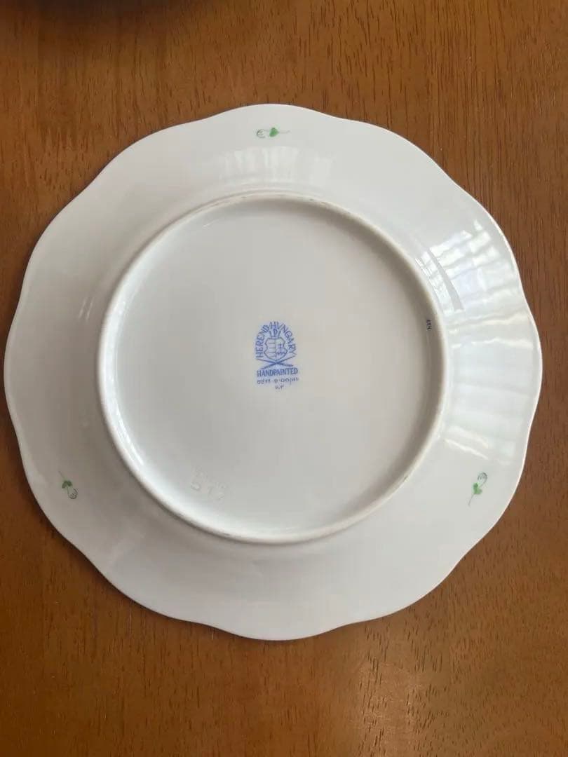 【値下げ】ヘレンド アポニーグリーン デザートプレート19cm 4枚セット