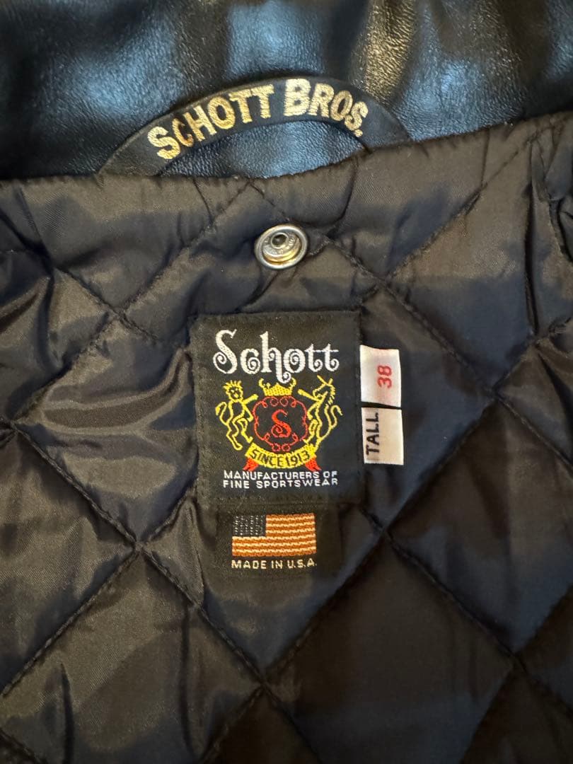 schott 613uht ダブルライダースジャケット