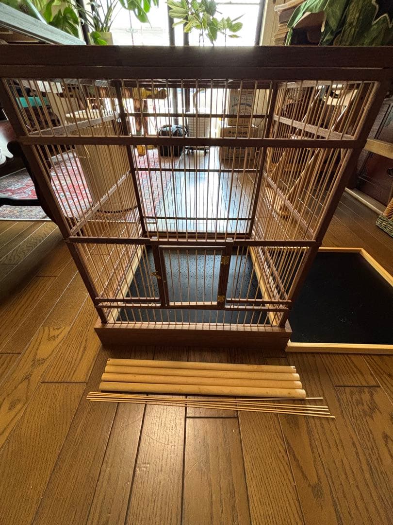 ハンドメイド　オーダー木製鳥かご 大型