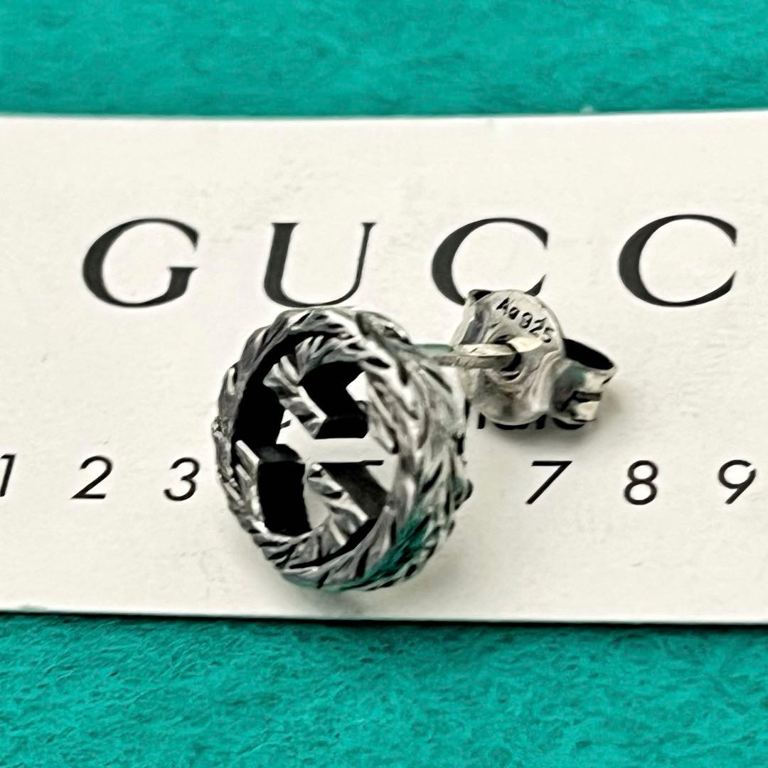 美品‼️GUCCI 燻‼️インターロッキングピアス　片耳‼️