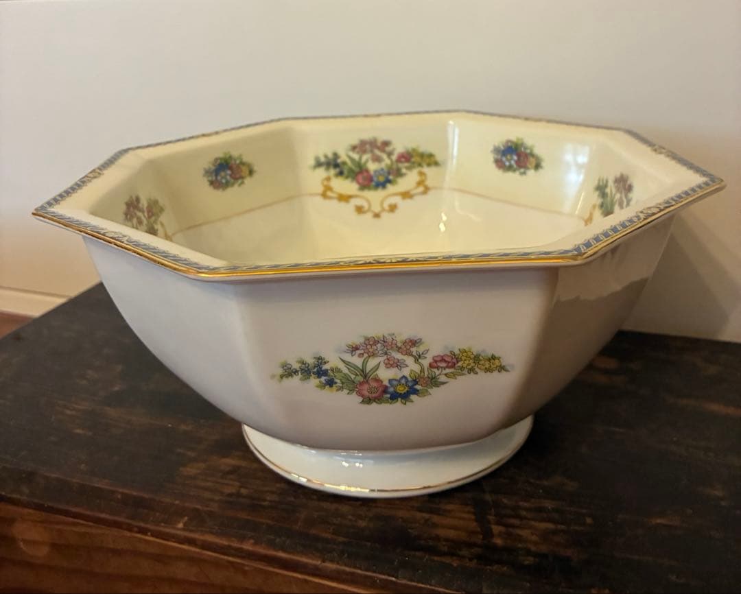 【美品】 Noritake オールドノリタケ ボウル 八角鉢 幅約21.5cm