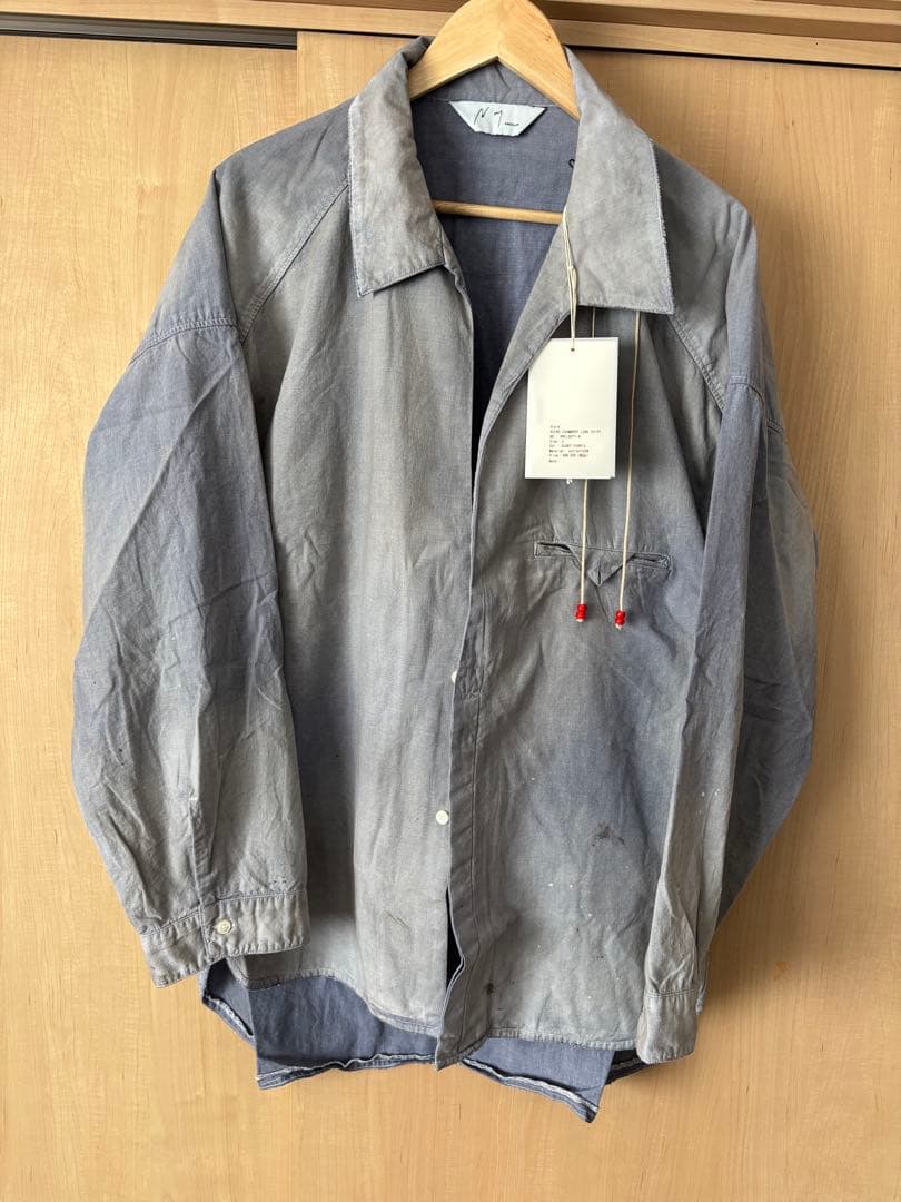 25aw ANCELLMアンセルム エイジングシャンブレーロングシャツsize2