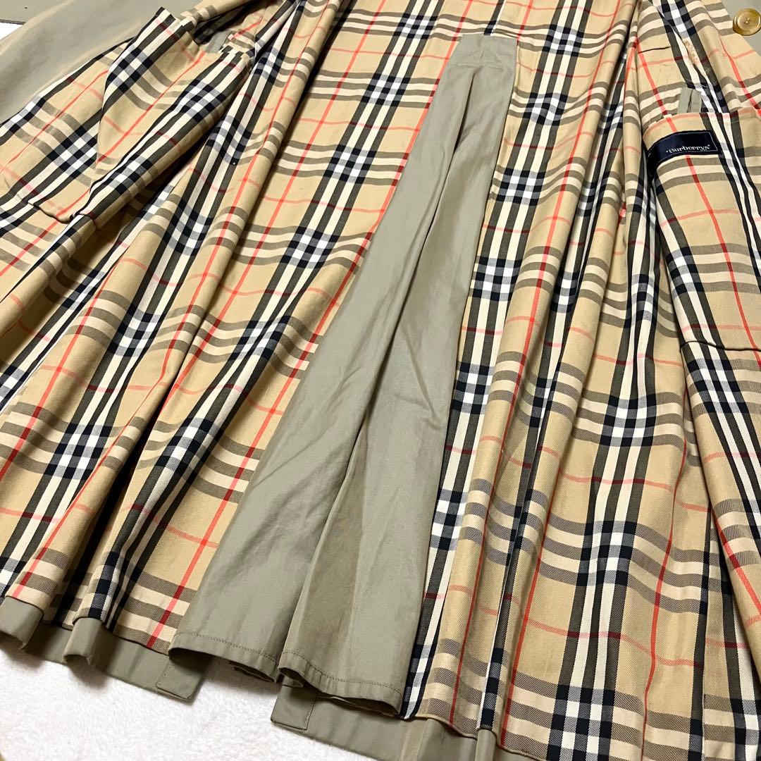 バーバリー　トレンチコート　ロング119 裏地ノバチェック　総柄　ベルト　大きめ