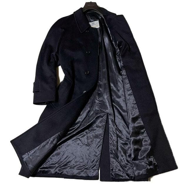 専用英国製 アクアスキュータム ピュアカシミヤ100% ステンカラー 36 美品