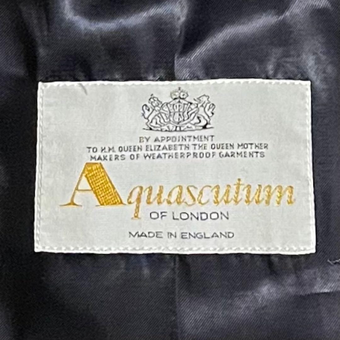 専用英国製 アクアスキュータム ピュアカシミヤ100% ステンカラー 36 美品