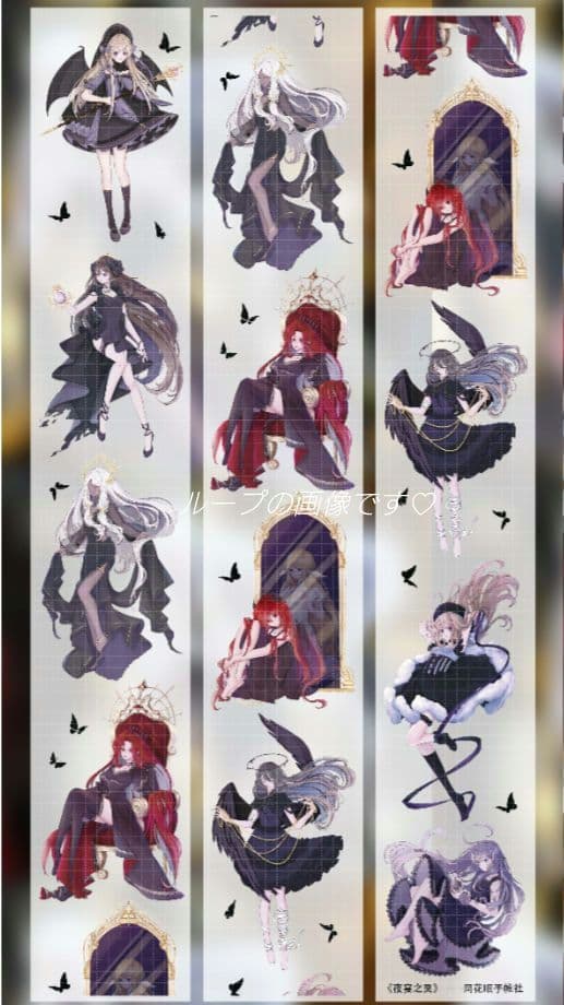 J479＃夜宴之灵(银河沙)同花顺切り売り海外人物マステ女の子