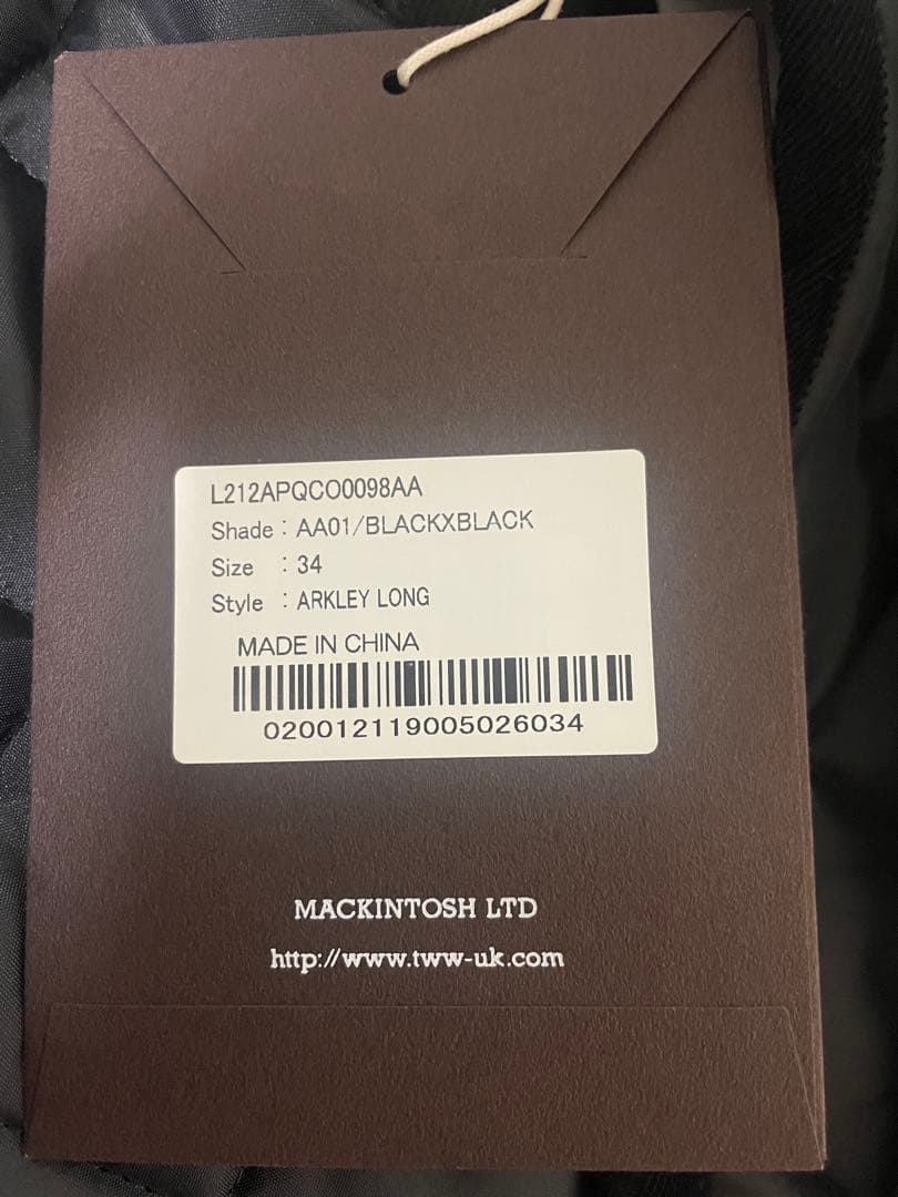 新品タグ付き トラディショナルウェザーウェア　BLACK