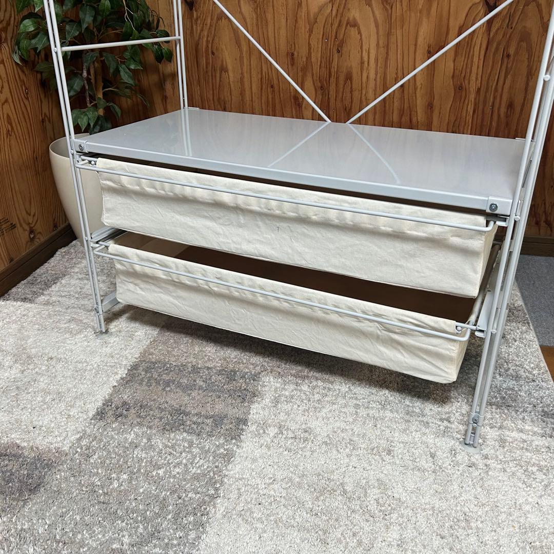都内23区送料無料❗️ 無印良品　スチールユニットシェルフ　ワードローブ収納付き✨
