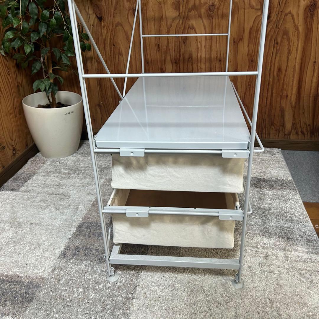 都内23区送料無料❗️ 無印良品　スチールユニットシェルフ　ワードローブ収納付き✨