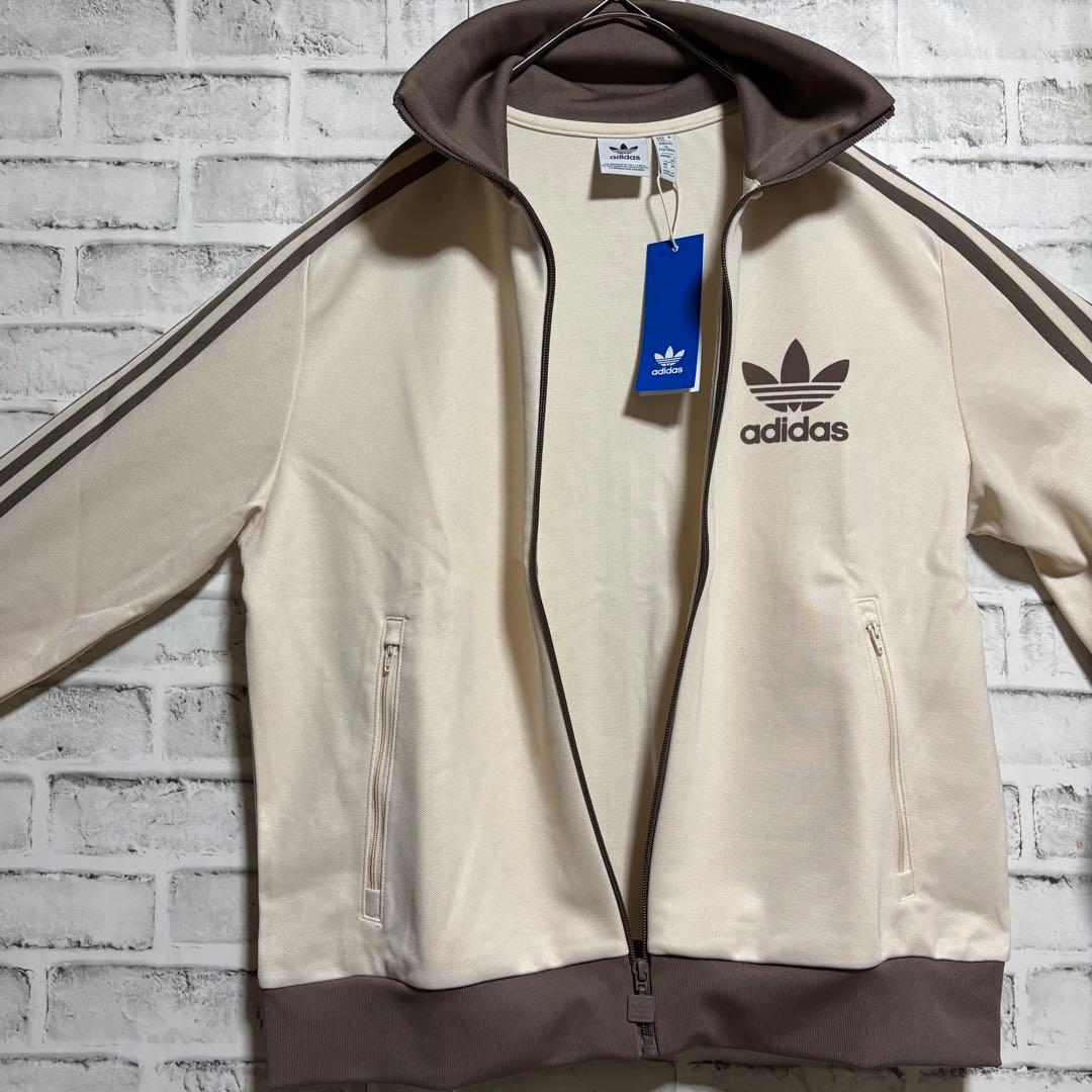 新品⭐️女性M 80s復刻adidasトラックジャケット ベージュ×モカブラウン