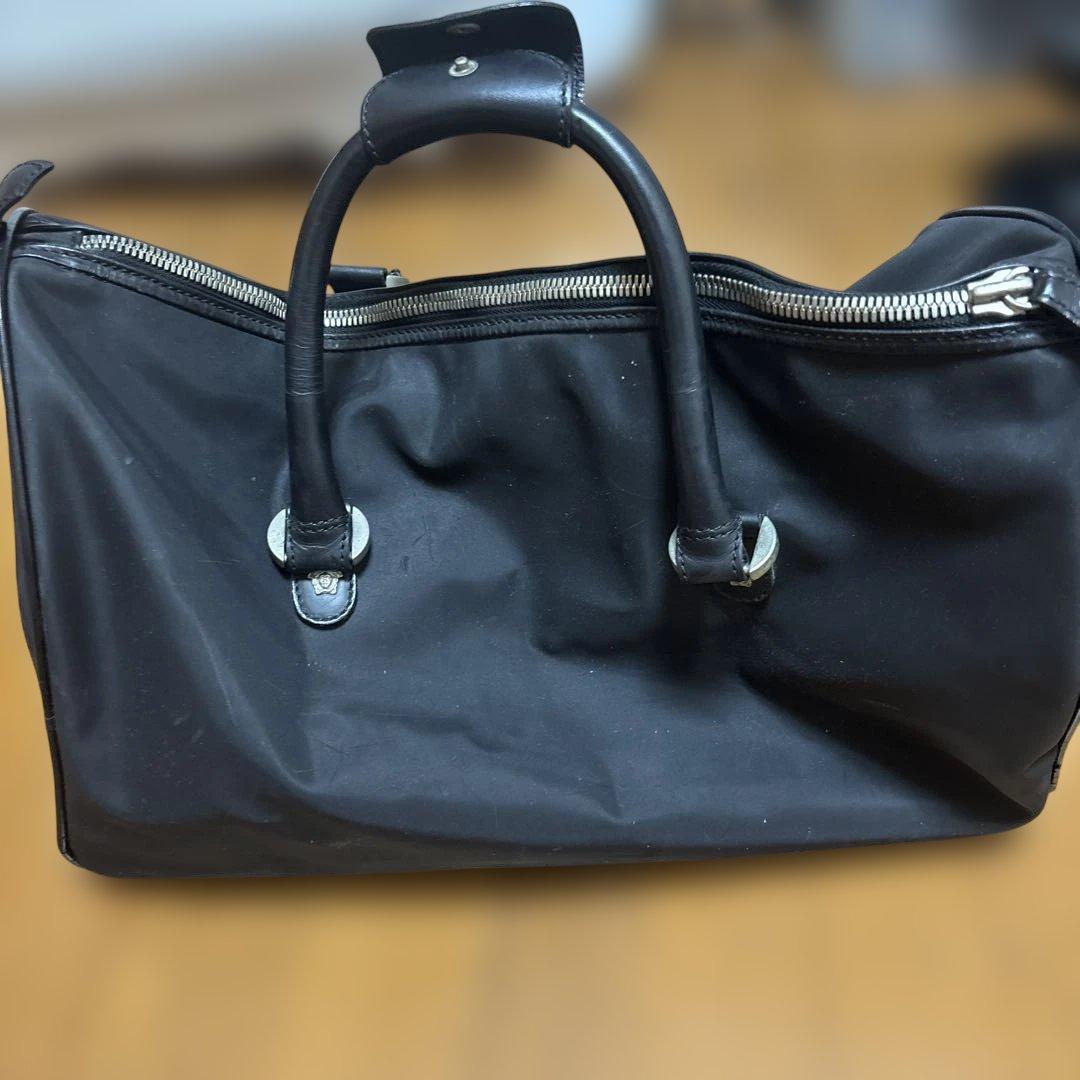 Versace ボストンバッグ　黒ナイロン