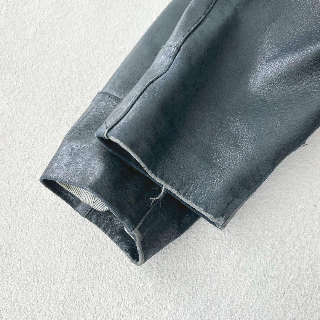 希少✨フランス製　アニエスベー　ライダース　ジャケット　ナポレオン　ラムレザー