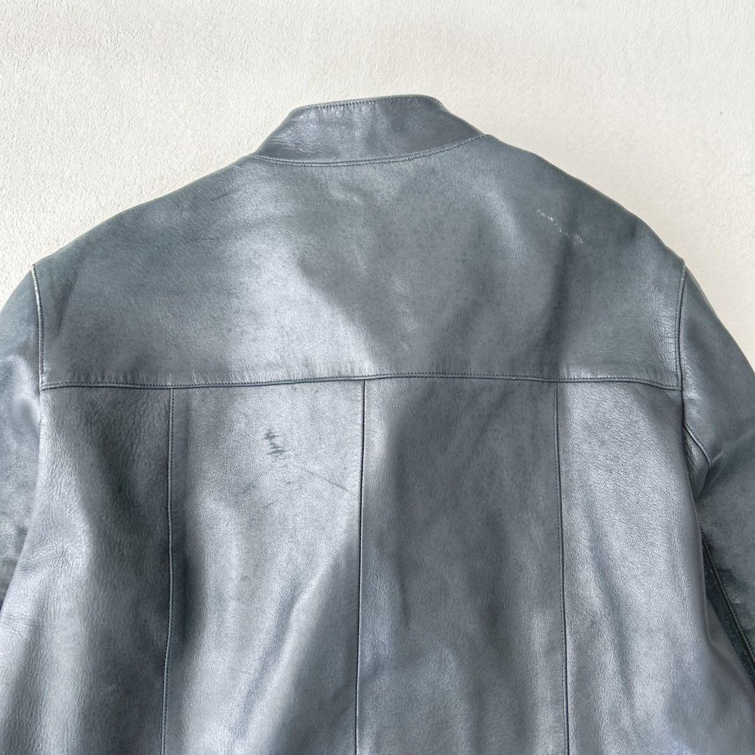 希少✨フランス製　アニエスベー　ライダース　ジャケット　ナポレオン　ラムレザー