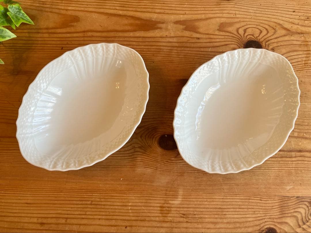 ジノリ　ベッキオホワイト　20オーバル深鉢×2