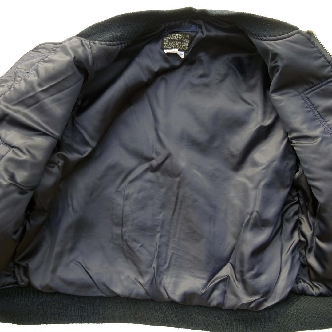 米国製 SPIEWAK スピワック MA-1 フライトジャケット ネイビー 40
