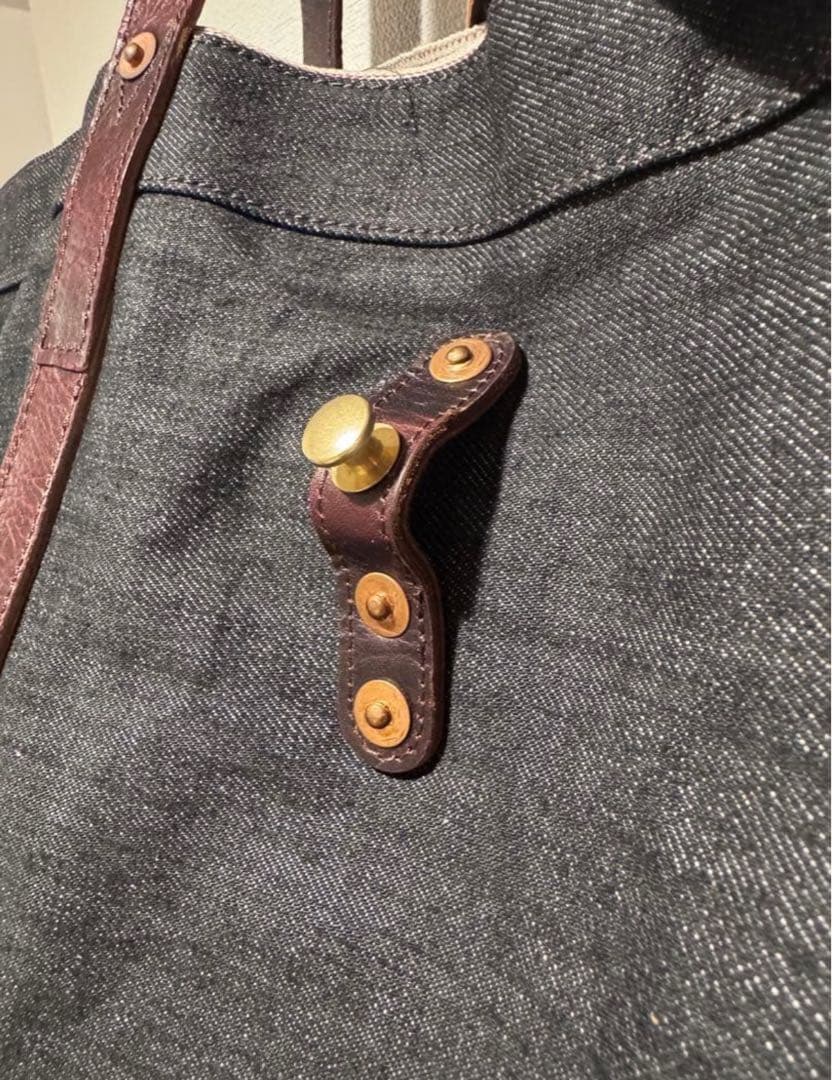 RRL ダブルアールエル　レザートリム デニム トート