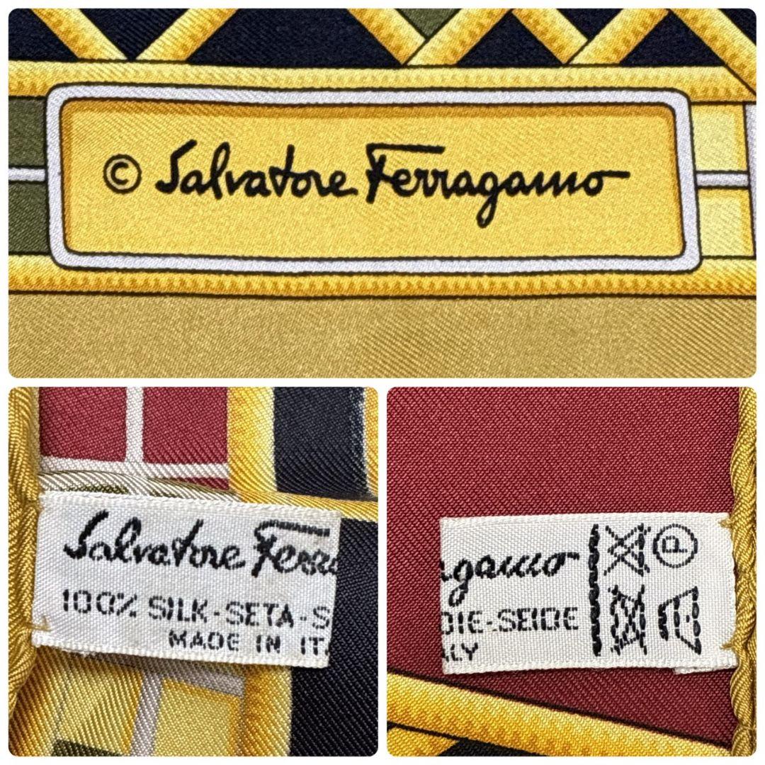 美品✨サルヴァトーレフェラガモ シルク イタリア キツネ 大判スカーフ ストール