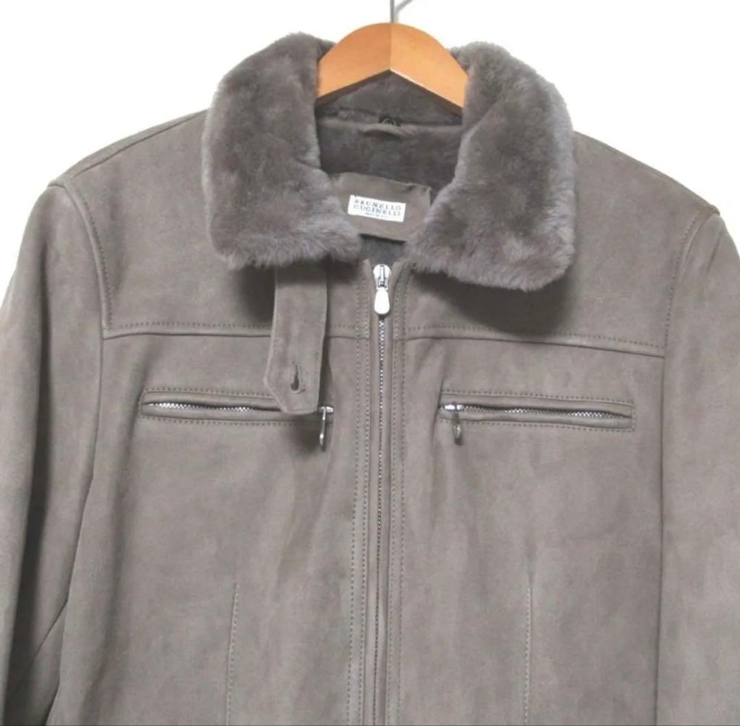 【美品】ブルネロクチネリ　ムートン　ロングコート