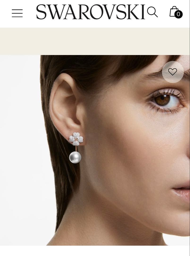 スワロフスキー　ピアス　フラワー