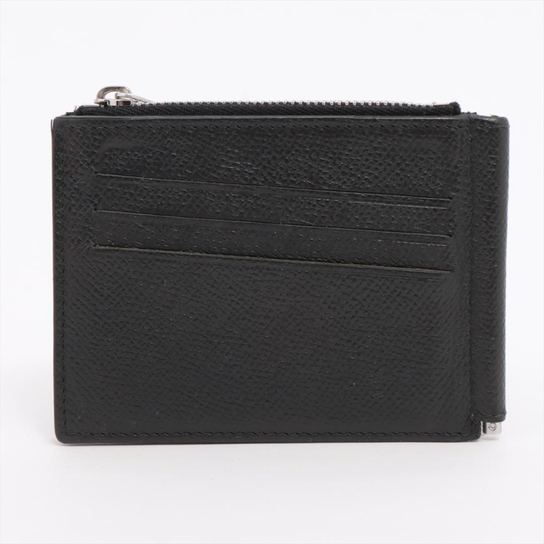 Margiela メゾン マルジェラ 4ステッチ レザー マネークリップ 黒