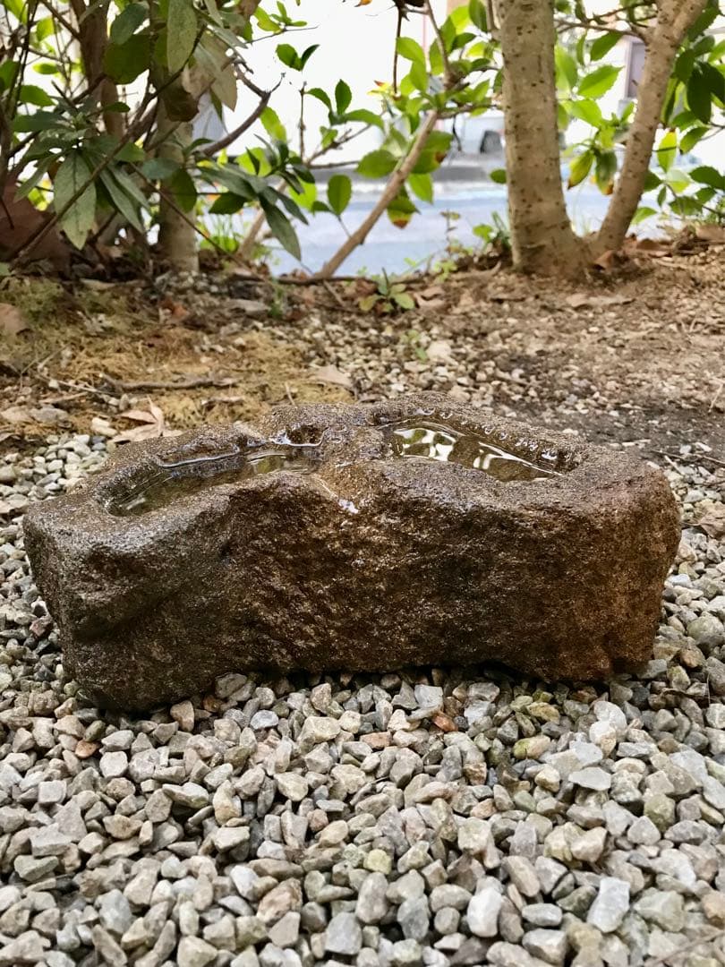 【石鉢・山苔鉢・寄せ植え鉢２個】造園水石飾り石箱庭