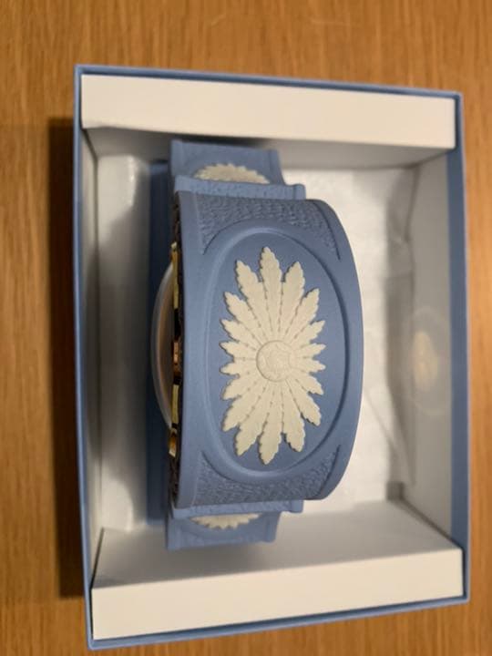 [新品] ウェッジウッド　ジャスパー ペール ブルー マントルクロック
