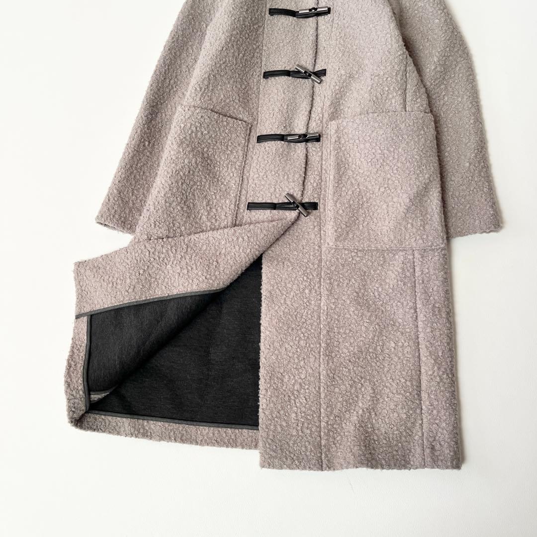 ▼極美品✨セオリー【S】Dawson Faux ダッフルコート ボア ロング
