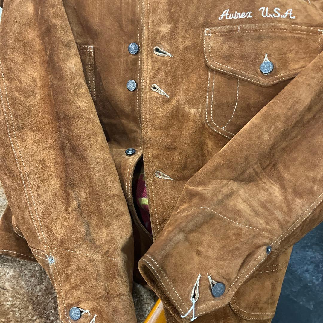 -AVIREX-レザージャケット★MADE IN U.S.A★