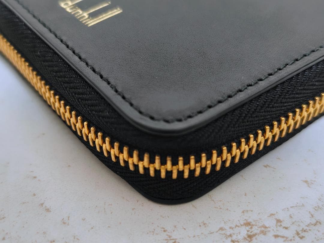 未使用品 ダンヒル DUKE ジップ コートウォレット 長財布 ブラック
